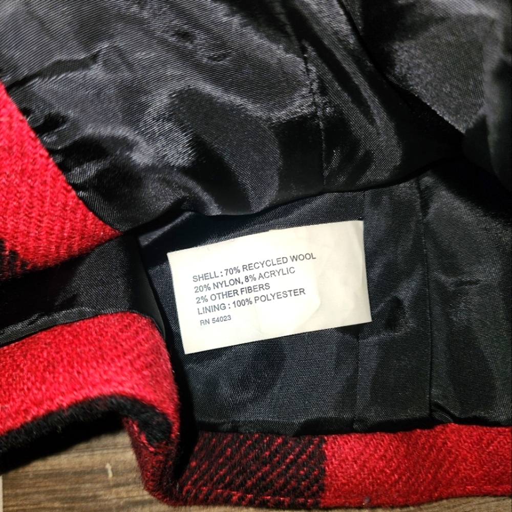 Buffalo Plaid Pea Coat - Picture 4 of 6